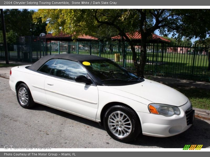 Stone White / Dark Slate Gray 2004 Chrysler Sebring Touring Convertible