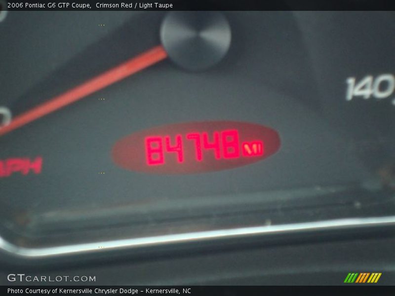 Crimson Red / Light Taupe 2006 Pontiac G6 GTP Coupe