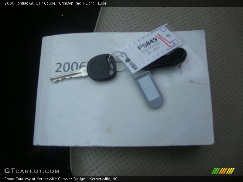 Crimson Red / Light Taupe 2006 Pontiac G6 GTP Coupe