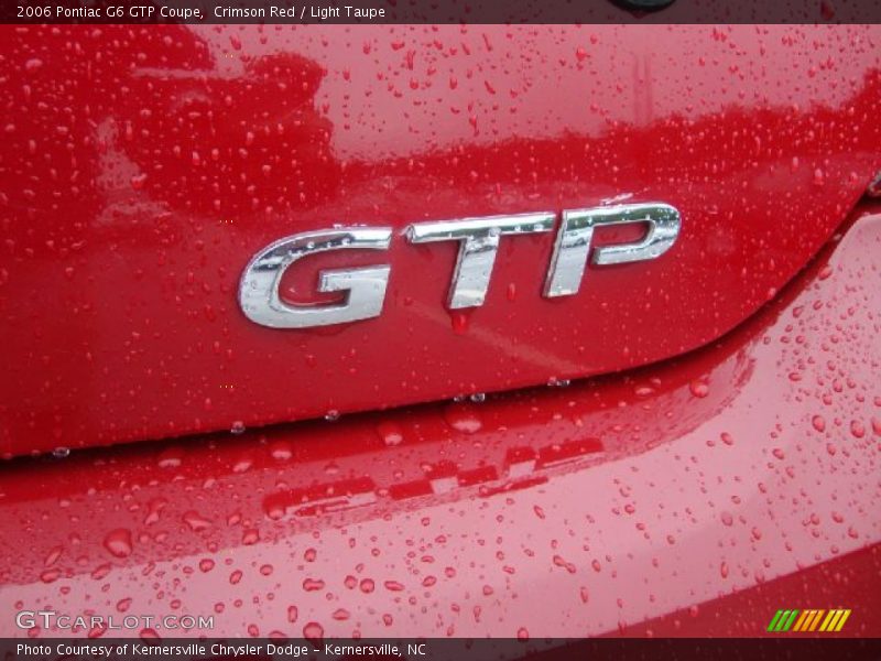 Crimson Red / Light Taupe 2006 Pontiac G6 GTP Coupe