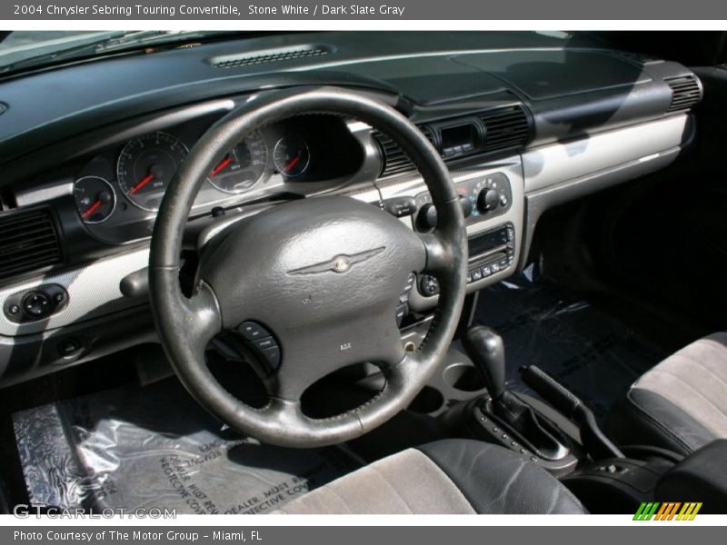 Stone White / Dark Slate Gray 2004 Chrysler Sebring Touring Convertible