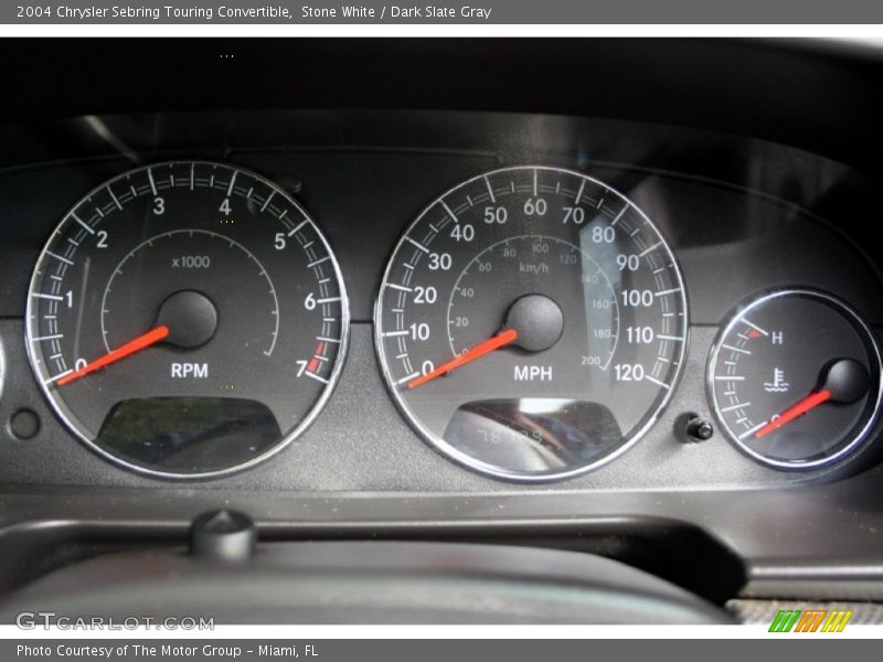 Stone White / Dark Slate Gray 2004 Chrysler Sebring Touring Convertible