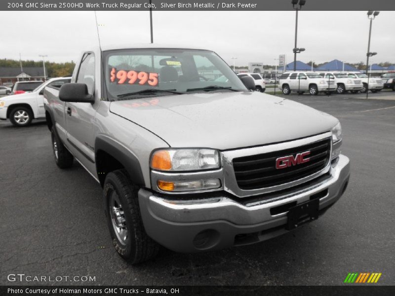 Silver Birch Metallic / Dark Pewter 2004 GMC Sierra 2500HD Work Truck Regular Cab