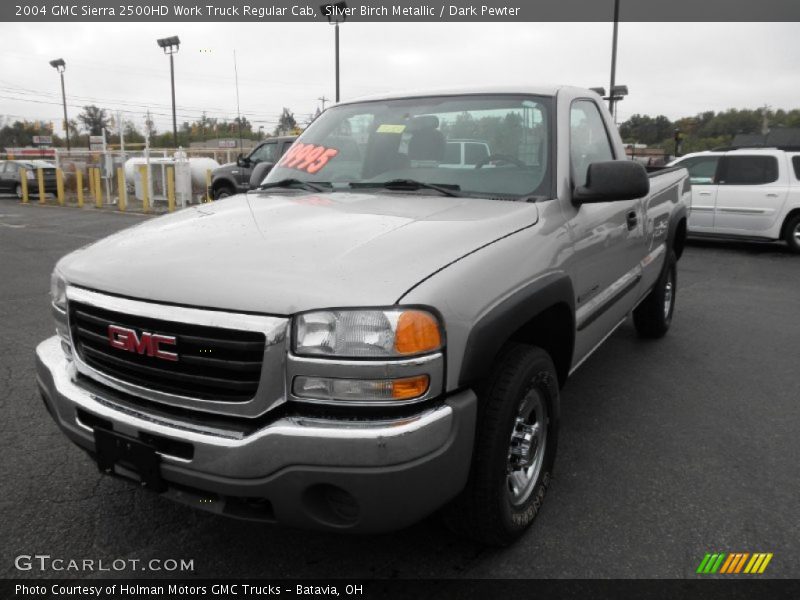 Silver Birch Metallic / Dark Pewter 2004 GMC Sierra 2500HD Work Truck Regular Cab