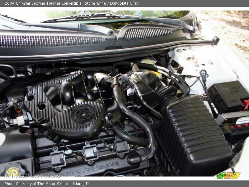 Stone White / Dark Slate Gray 2004 Chrysler Sebring Touring Convertible