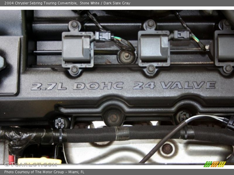 Stone White / Dark Slate Gray 2004 Chrysler Sebring Touring Convertible