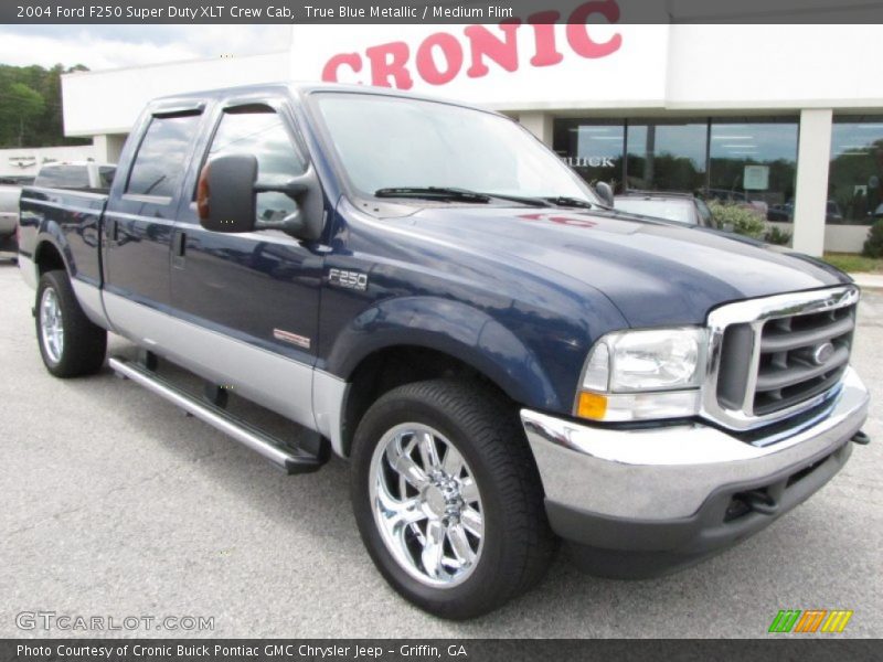 True Blue Metallic / Medium Flint 2004 Ford F250 Super Duty XLT Crew Cab