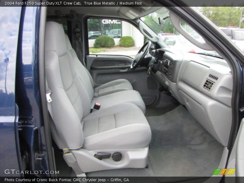 True Blue Metallic / Medium Flint 2004 Ford F250 Super Duty XLT Crew Cab
