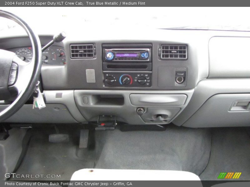 True Blue Metallic / Medium Flint 2004 Ford F250 Super Duty XLT Crew Cab