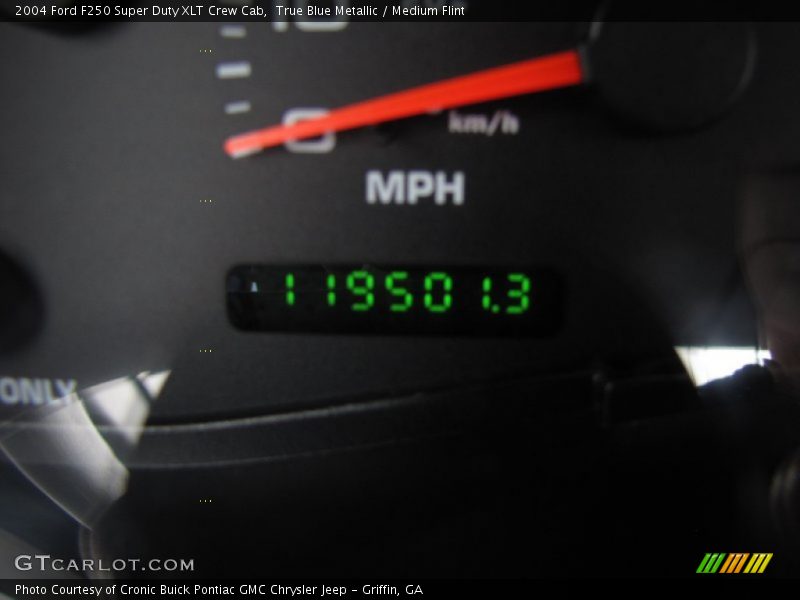 True Blue Metallic / Medium Flint 2004 Ford F250 Super Duty XLT Crew Cab