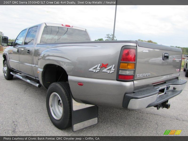 Steel Gray Metallic / Neutral 2007 GMC Sierra 3500HD SLT Crew Cab 4x4 Dually