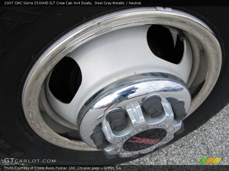 Steel Gray Metallic / Neutral 2007 GMC Sierra 3500HD SLT Crew Cab 4x4 Dually