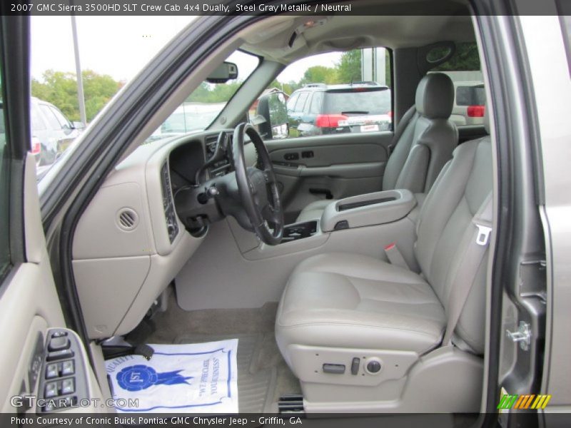 Steel Gray Metallic / Neutral 2007 GMC Sierra 3500HD SLT Crew Cab 4x4 Dually