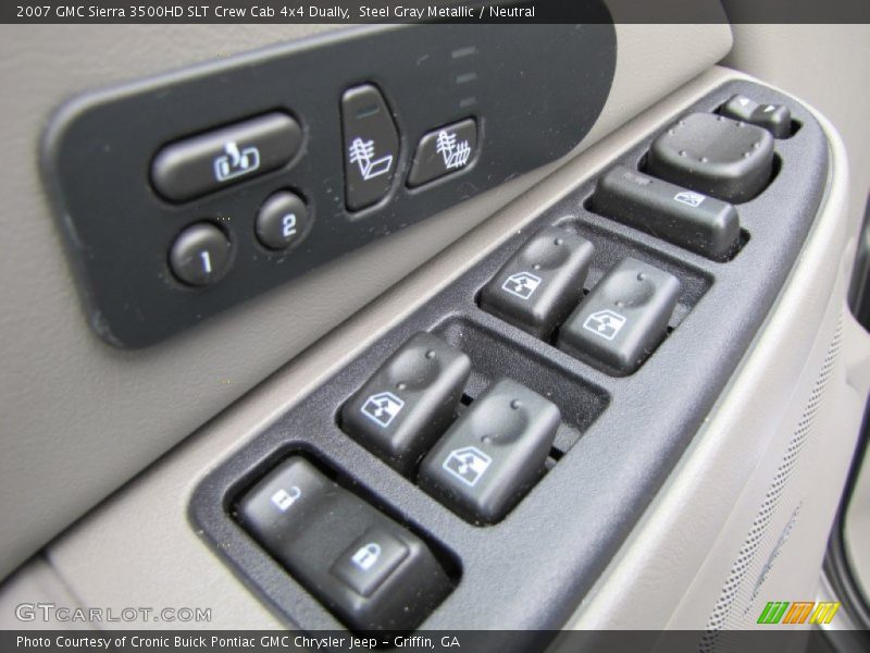 Steel Gray Metallic / Neutral 2007 GMC Sierra 3500HD SLT Crew Cab 4x4 Dually