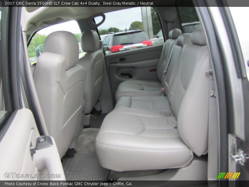 Steel Gray Metallic / Neutral 2007 GMC Sierra 3500HD SLT Crew Cab 4x4 Dually
