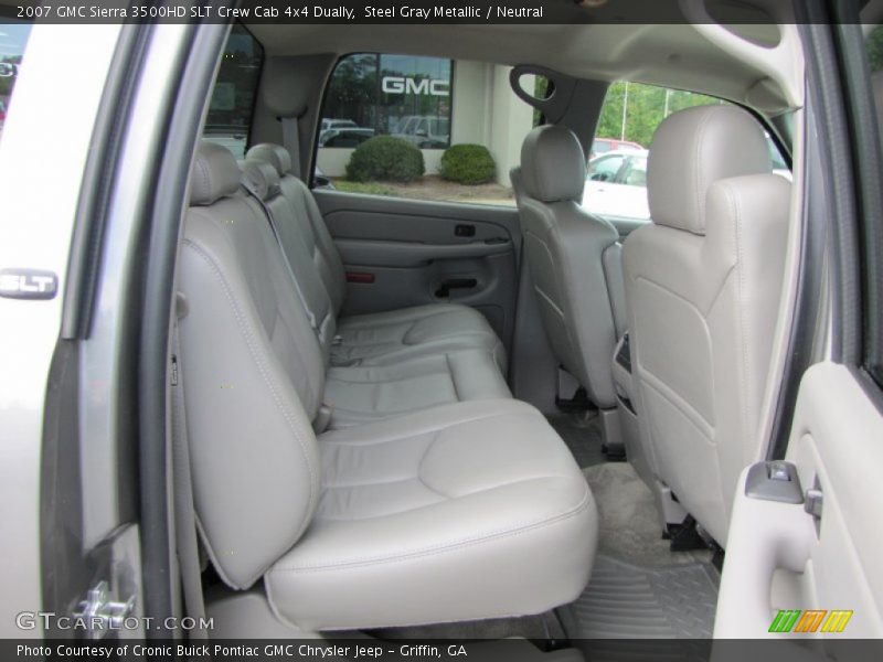 Steel Gray Metallic / Neutral 2007 GMC Sierra 3500HD SLT Crew Cab 4x4 Dually