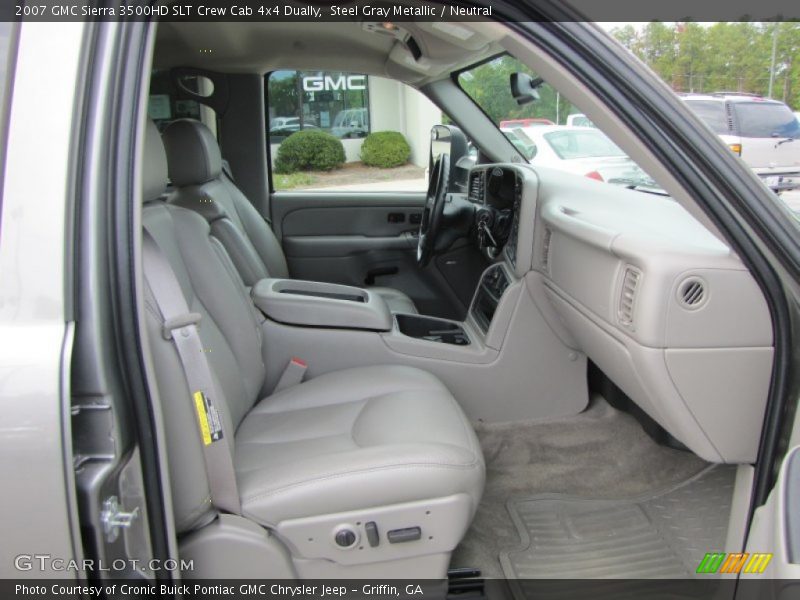 Steel Gray Metallic / Neutral 2007 GMC Sierra 3500HD SLT Crew Cab 4x4 Dually