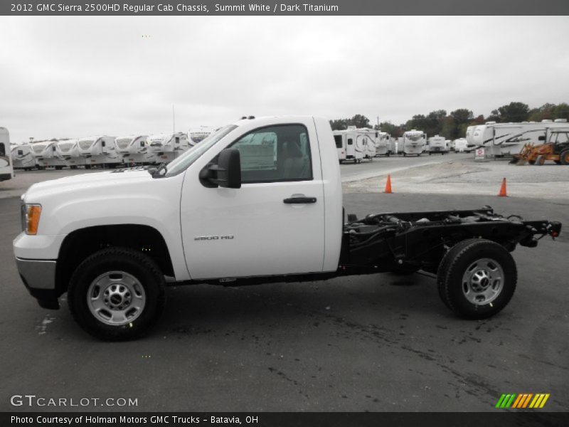 Summit White / Dark Titanium 2012 GMC Sierra 2500HD Regular Cab Chassis