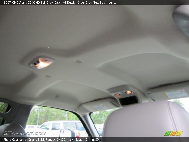 Steel Gray Metallic / Neutral 2007 GMC Sierra 3500HD SLT Crew Cab 4x4 Dually