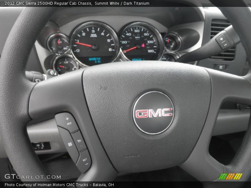 Summit White / Dark Titanium 2012 GMC Sierra 2500HD Regular Cab Chassis