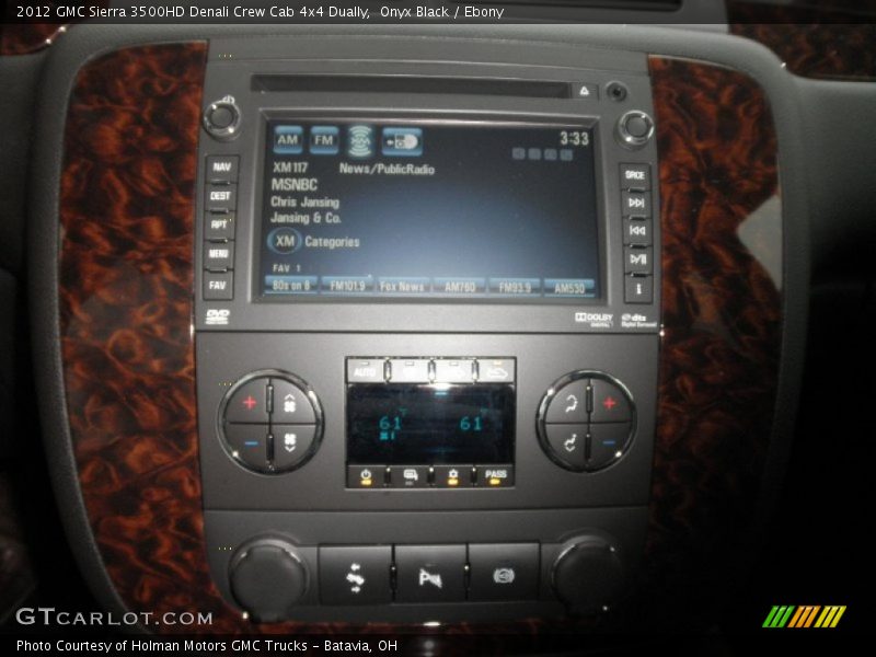 Controls of 2012 Sierra 3500HD Denali Crew Cab 4x4 Dually