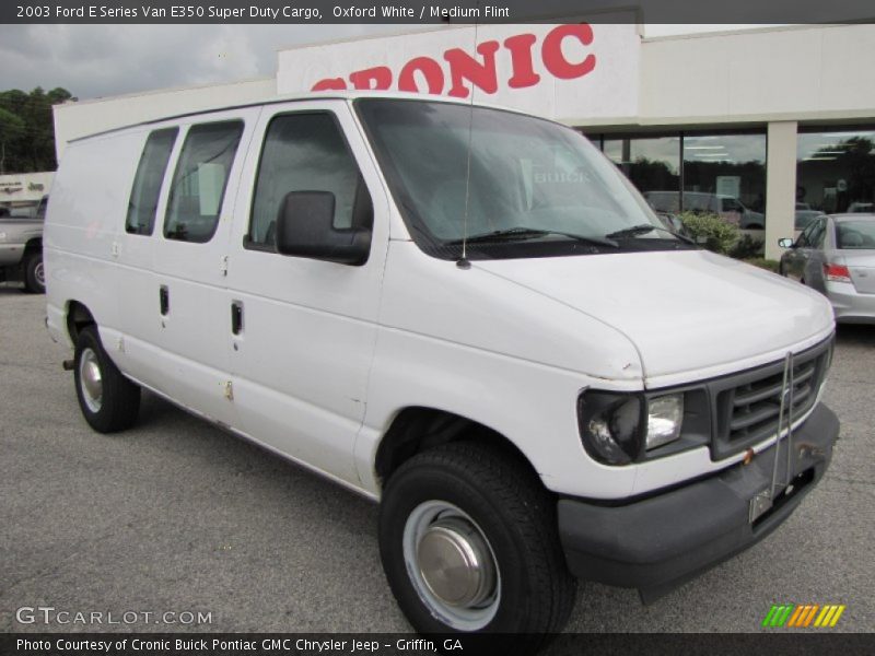 Oxford White / Medium Flint 2003 Ford E Series Van E350 Super Duty Cargo