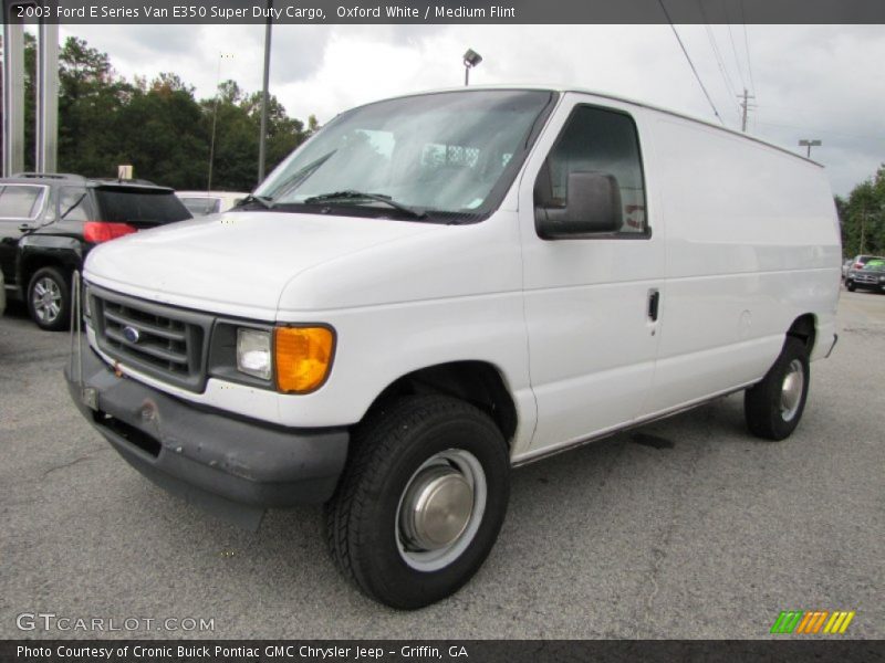 Oxford White / Medium Flint 2003 Ford E Series Van E350 Super Duty Cargo
