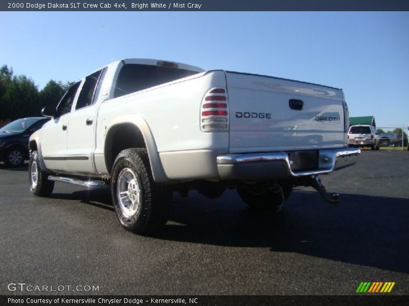 Bright White / Mist Gray 2000 Dodge Dakota SLT Crew Cab 4x4