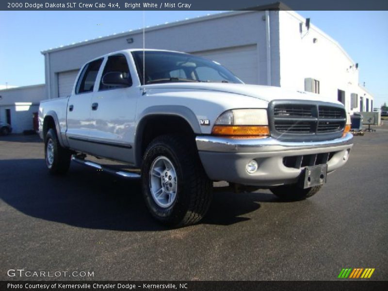 Bright White / Mist Gray 2000 Dodge Dakota SLT Crew Cab 4x4