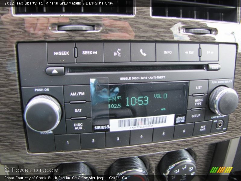 Mineral Gray Metallic / Dark Slate Gray 2012 Jeep Liberty Jet