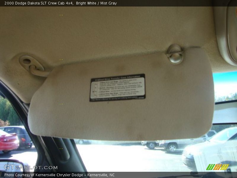 Bright White / Mist Gray 2000 Dodge Dakota SLT Crew Cab 4x4