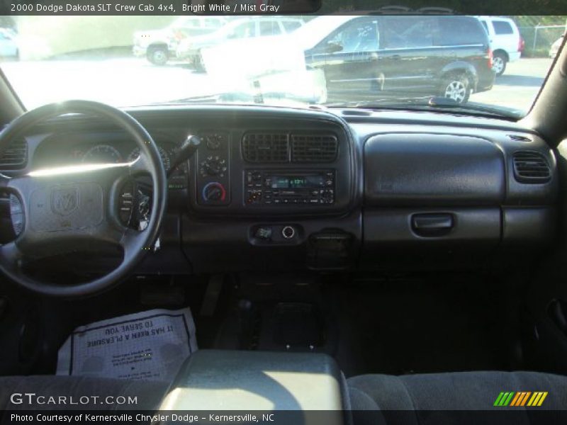 Bright White / Mist Gray 2000 Dodge Dakota SLT Crew Cab 4x4