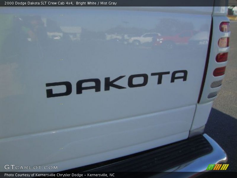Bright White / Mist Gray 2000 Dodge Dakota SLT Crew Cab 4x4