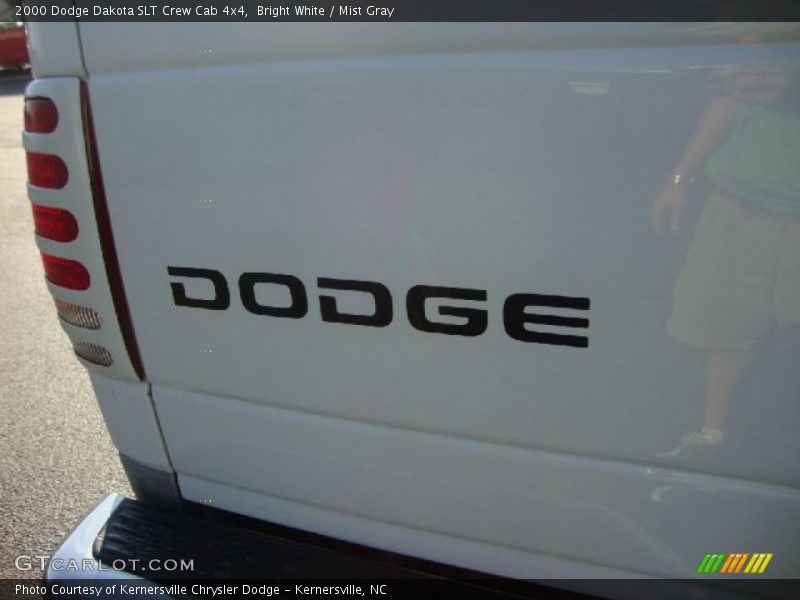 Bright White / Mist Gray 2000 Dodge Dakota SLT Crew Cab 4x4