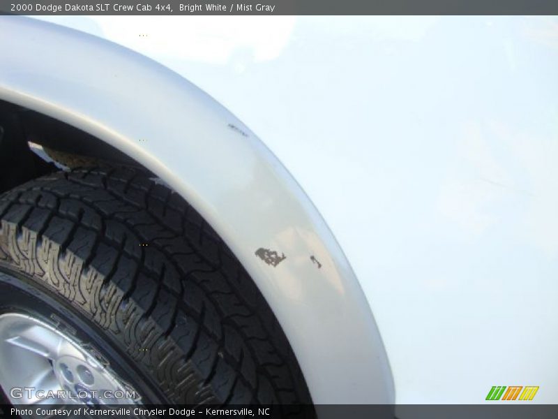 Bright White / Mist Gray 2000 Dodge Dakota SLT Crew Cab 4x4