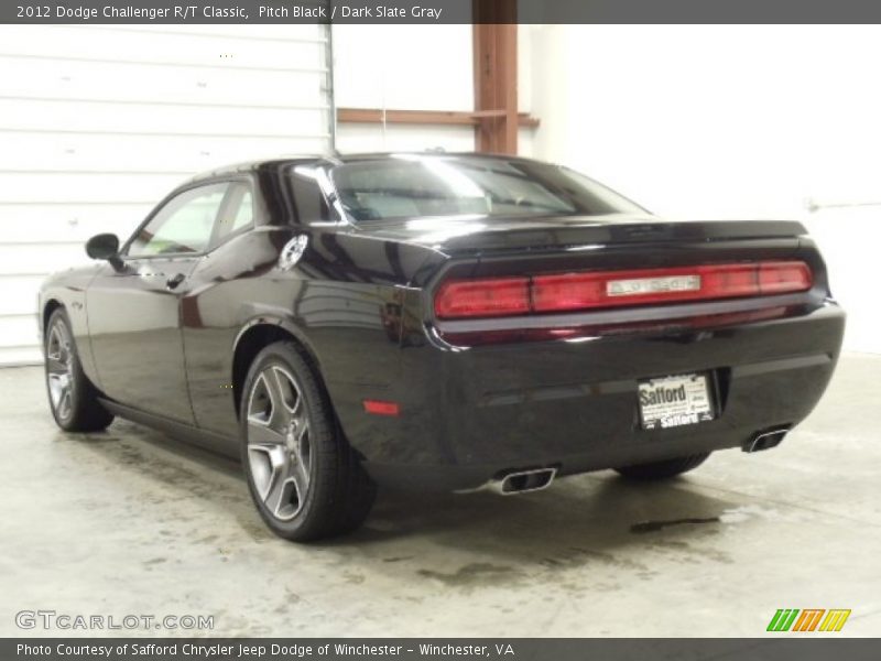 Pitch Black / Dark Slate Gray 2012 Dodge Challenger R/T Classic