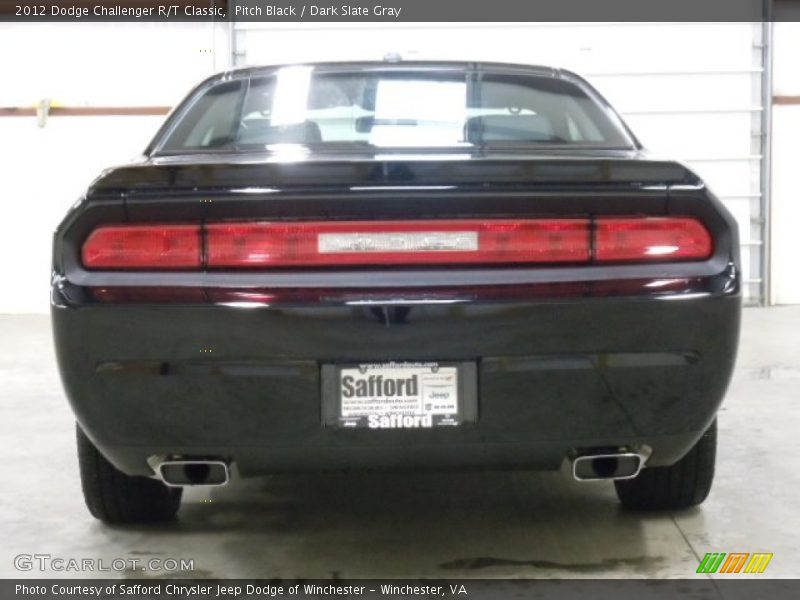 Pitch Black / Dark Slate Gray 2012 Dodge Challenger R/T Classic