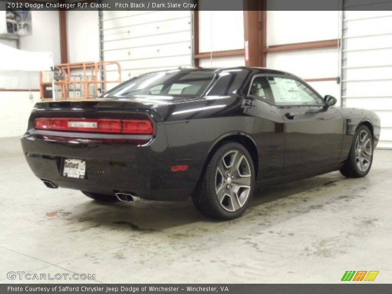 Pitch Black / Dark Slate Gray 2012 Dodge Challenger R/T Classic