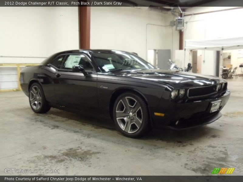 Pitch Black / Dark Slate Gray 2012 Dodge Challenger R/T Classic