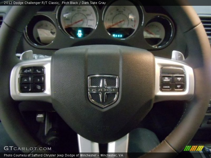 Pitch Black / Dark Slate Gray 2012 Dodge Challenger R/T Classic