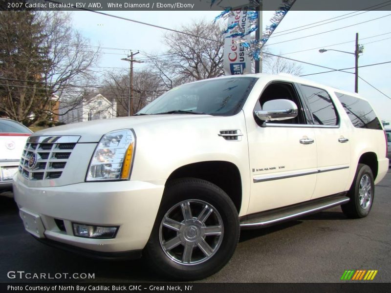 White Diamond / Ebony/Ebony 2007 Cadillac Escalade ESV AWD