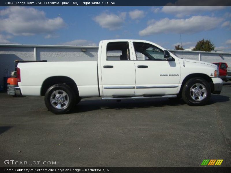 Bright White / Taupe 2004 Dodge Ram 2500 Laramie Quad Cab