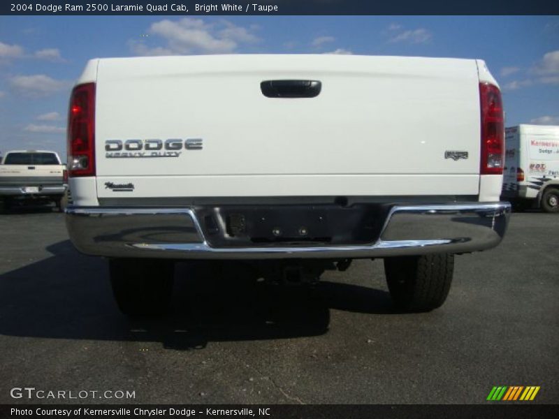 Bright White / Taupe 2004 Dodge Ram 2500 Laramie Quad Cab