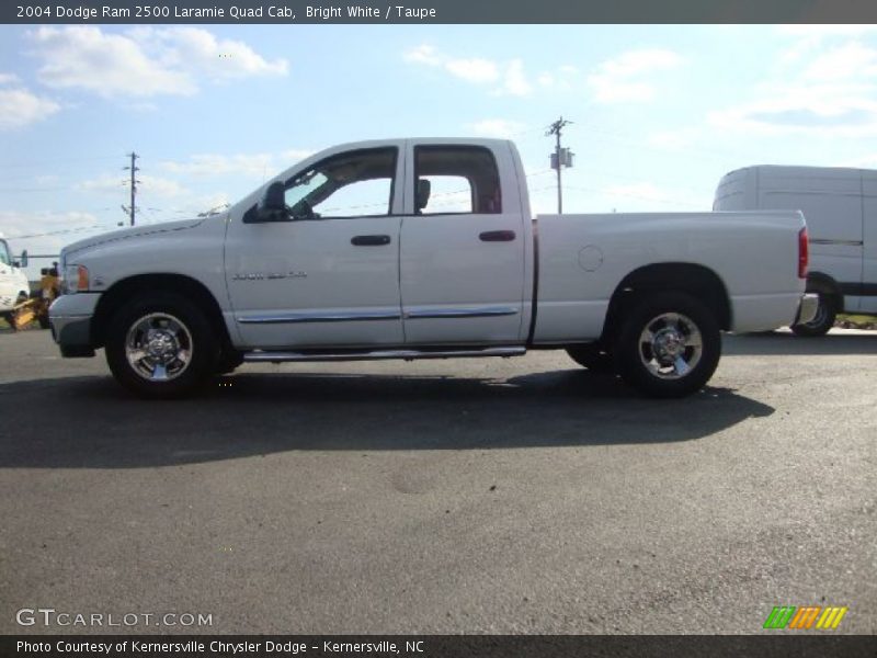 Bright White / Taupe 2004 Dodge Ram 2500 Laramie Quad Cab