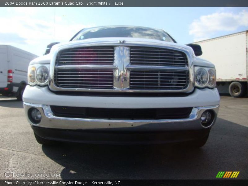 Bright White / Taupe 2004 Dodge Ram 2500 Laramie Quad Cab