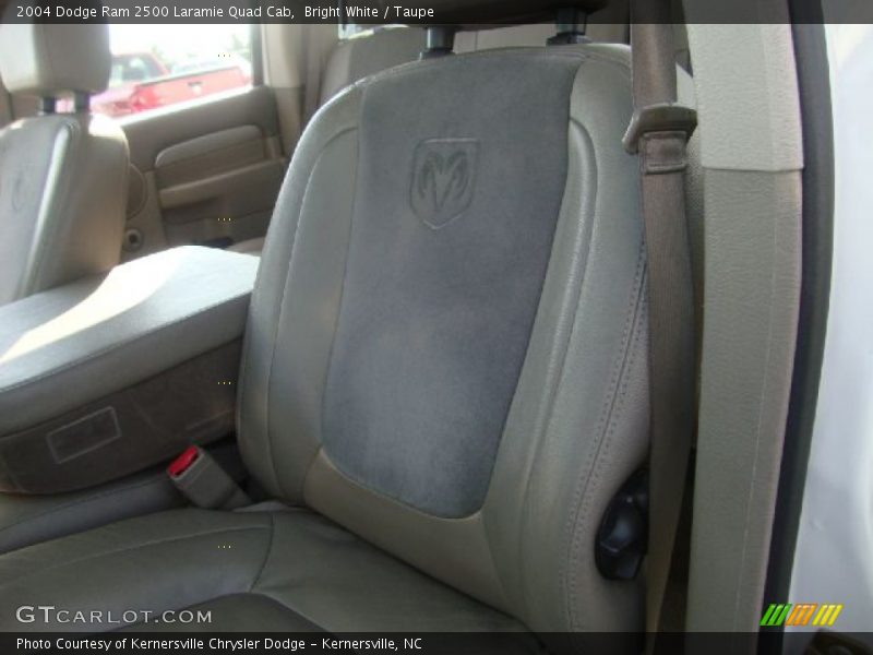 Bright White / Taupe 2004 Dodge Ram 2500 Laramie Quad Cab