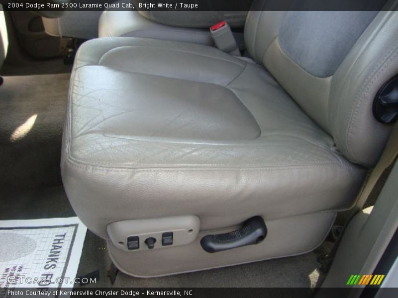 Bright White / Taupe 2004 Dodge Ram 2500 Laramie Quad Cab