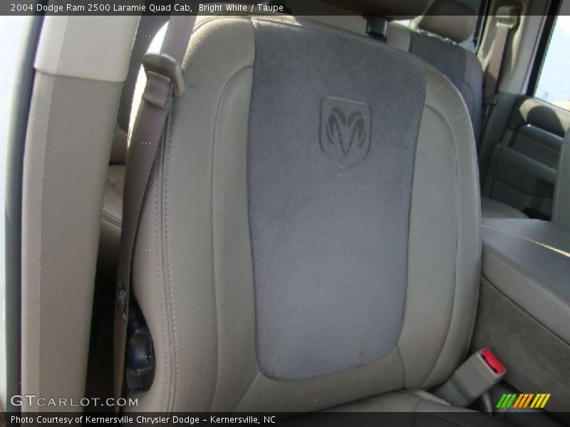 Bright White / Taupe 2004 Dodge Ram 2500 Laramie Quad Cab