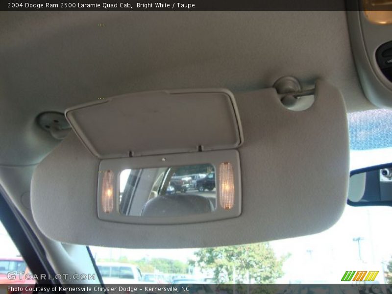 Bright White / Taupe 2004 Dodge Ram 2500 Laramie Quad Cab