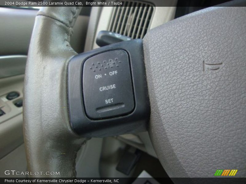 Bright White / Taupe 2004 Dodge Ram 2500 Laramie Quad Cab